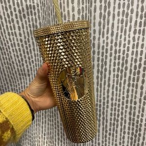 NWT Gold Studded Starbucks Tumbler